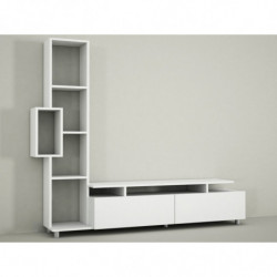 Mueble TV con estante Tulip blanco Practica Hogar