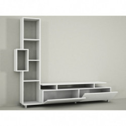 Mueble TV con estante Tulip blanco Practica Hogar