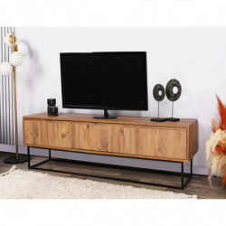 Mueble TV Lupin 140 negro nogal Practica Hogar