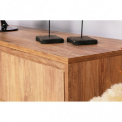 Mueble TV Lupin 140 negro nogal Practica Hogar