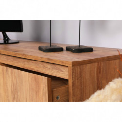 Mueble TV Lupin 140 negro nogal Practica Hogar