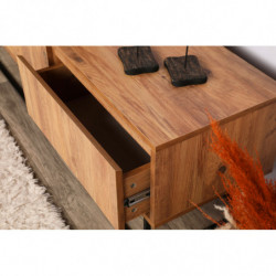 Mueble TV Lupin 140 negro nogal Practica Hogar