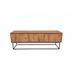 Mueble TV Lupin 140 negro nogal Practica Hogar