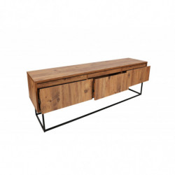 Mueble TV Lupin 140 negro nogal Practica Hogar