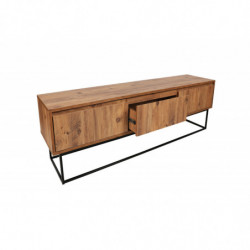 Mueble TV Lupin 140 negro nogal Practica Hogar