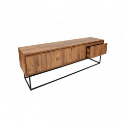 Mueble TV Lupin 140 negro nogal Practica Hogar