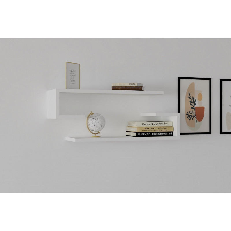 Estante de pared Eldo blanco Practica Hogar Estante de pared Eldo blanco Practica Hogar