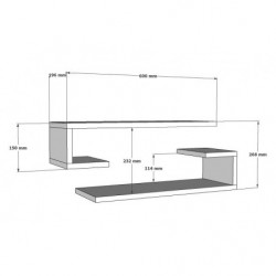 Estante de pared Eldo blanco Practica Hogar