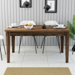 Mesa comedor Milan 516 nogal Practica Hogar