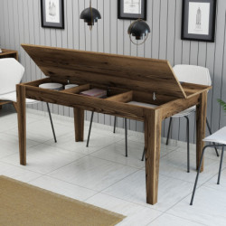 Mesa comedor Milan 516 nogal Practica Hogar