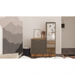 Mueble auxiliar CC6-AA pino atlántico antracita Practica Hogar