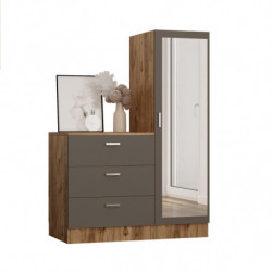 Mueble auxiliar CC6-AA pino atlántico antracita Practica Hogar