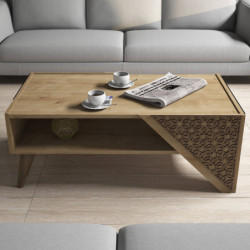 Mesa de centro Beril roble Practica Hogar