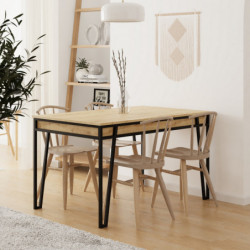 Mesa de comedor extensible Pal roble Practica Hogar