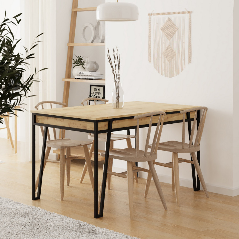 Mesa de comedor extensible Pal roble Practica Hogar Mesa de comedor extensible Pal roble Practica Hogar