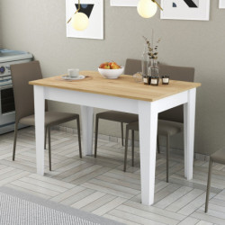 Mesa de cocina Kiev 512 roble blanco Practica Hogar