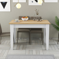 Mesa de cocina Kiev 512 roble blanco Practica Hogar