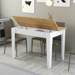 Mesa de cocina Kiev 512 roble blanco Practica Hogar