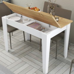 Mesa de cocina Kiev 512 roble blanco Practica Hogar