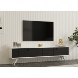 Mueble TV Alberi antracita blanco Practica Hogar