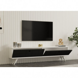 Mueble TV Alberi antracita blanco Practica Hogar