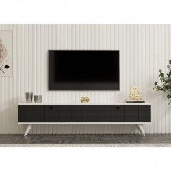 Mueble TV Alberi antracita blanco Practica Hogar