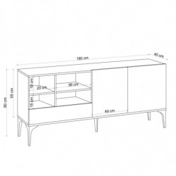 Mueble TV Orela roble Practica Hogar