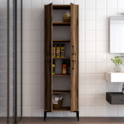 Mueble auxiliar Berlin A nogal Practica Hogar
