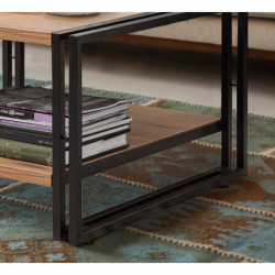 Conjunto de muebles de salón Cosmo -TKM.1 pino atlántico negro Practica Hogar