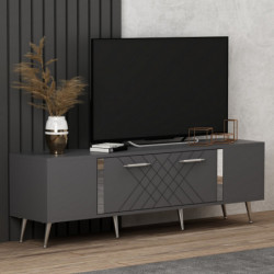 Mueble TV Detas Antracita Plata Practica Hogar