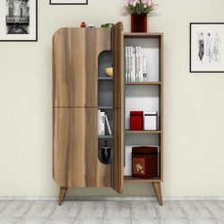 Mueble auxiliar Mine azul nogal Practica Hogar
