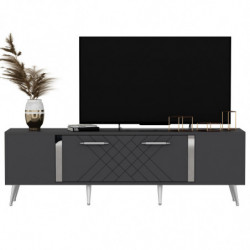 Mueble TV Detas Antracita Plata Practica Hogar