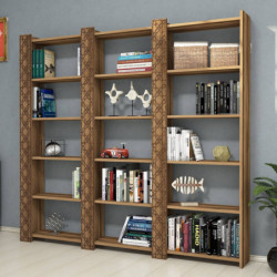 Librería City 3 nogal Practica Hogar