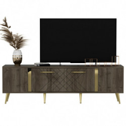 Mueble TV Detas Nogal Oro Practica Hogar