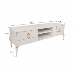 Mueble TV Posh blanco Practica Hogar