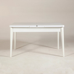 Mesa de comedor extensible Vina blanco Practica Hogar