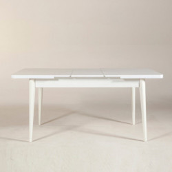 Mesa de comedor extensible Vina blanco Practica Hogar