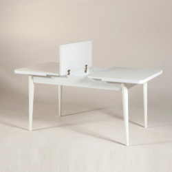 Mesa de comedor extensible Vina blanco Practica Hogar