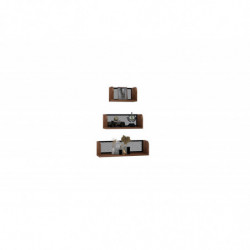 Estante de pared Buzim negro nogal Practica Hogar