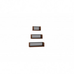 Estante de pared Buzim negro nogal Practica Hogar