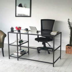Escritorio de estudio Master 130x60cm M101 negro Practica Hogar