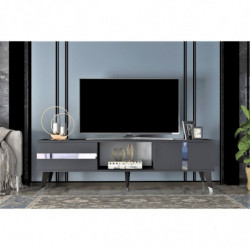 Mueble TV Vania Antracita Plata Practica Hogar
