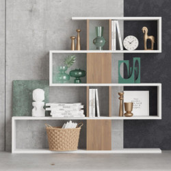 Librería Karlin nogal blanco Practica Hogar