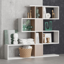 Librería Karlin nogal blanco Practica Hogar