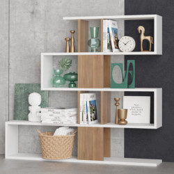 Librería Karlin nogal blanco Practica Hogar