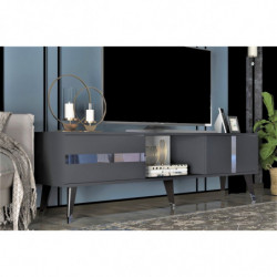 Mueble TV Vania Antracita Plata Practica Hogar