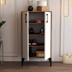 Zapatero Prag blanco nogal Practica Hogar