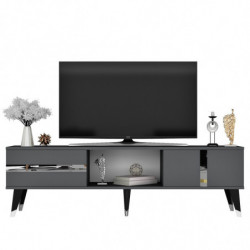 Mueble TV Vania Antracita Plata Practica Hogar