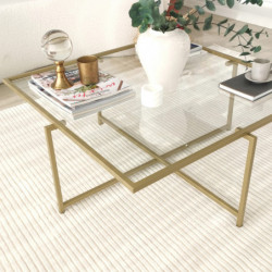 Mesa de centro Sun S411 dorado Practica Hogar