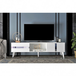 Mueble TV Vania Blanco Plata Practica Hogar